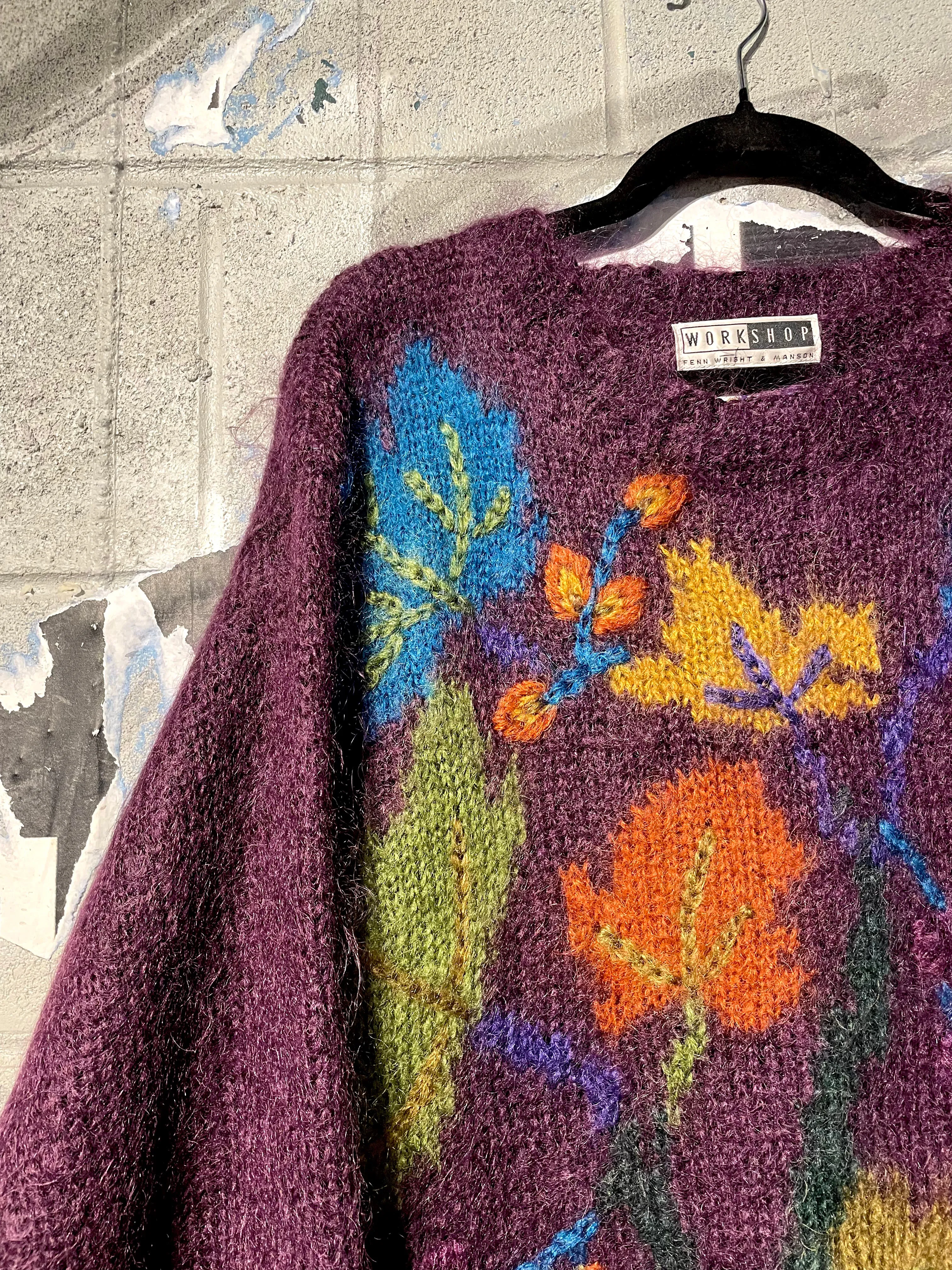 1980s Leafy Mohair Sweater