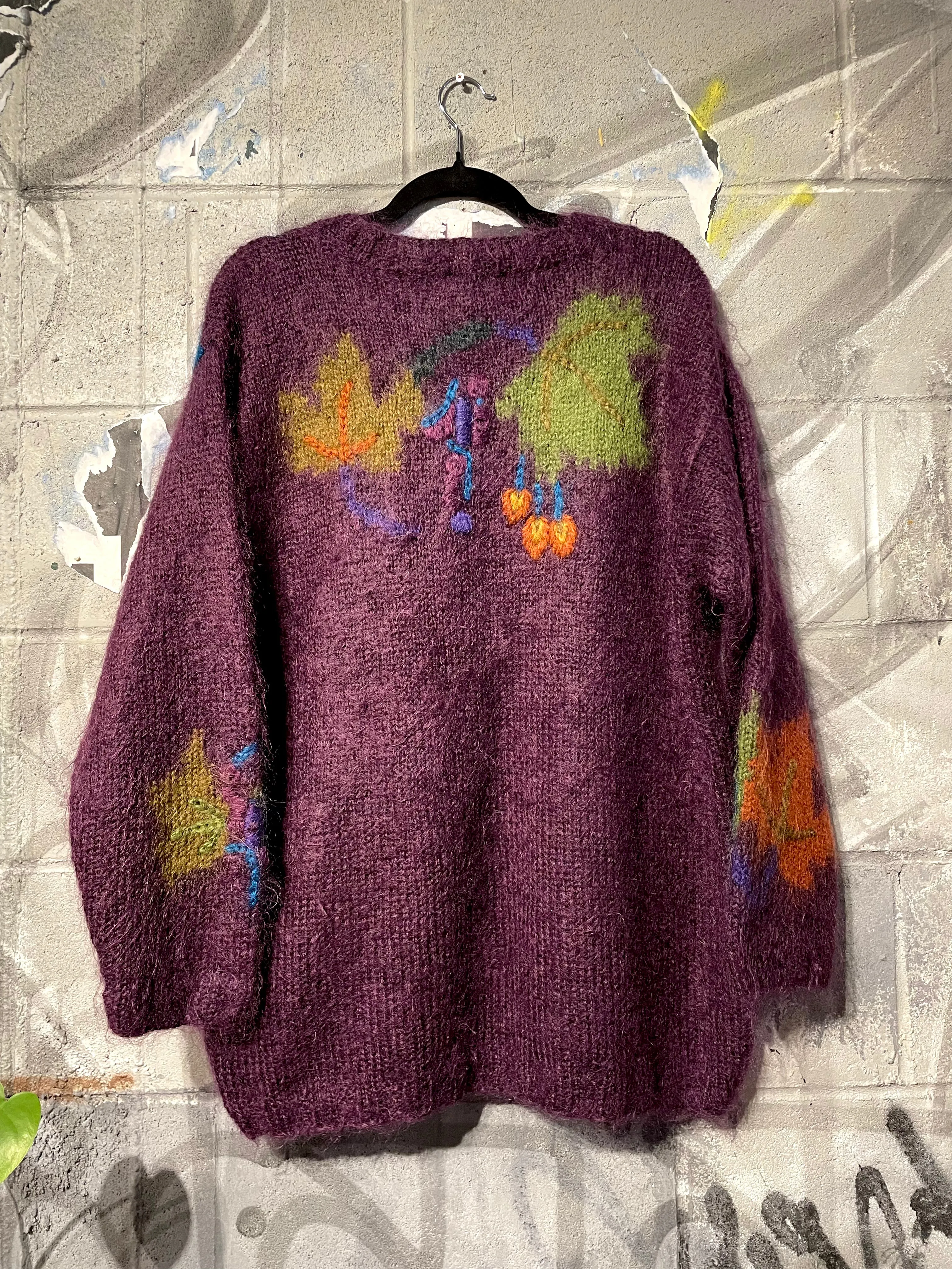 1980s Leafy Mohair Sweater