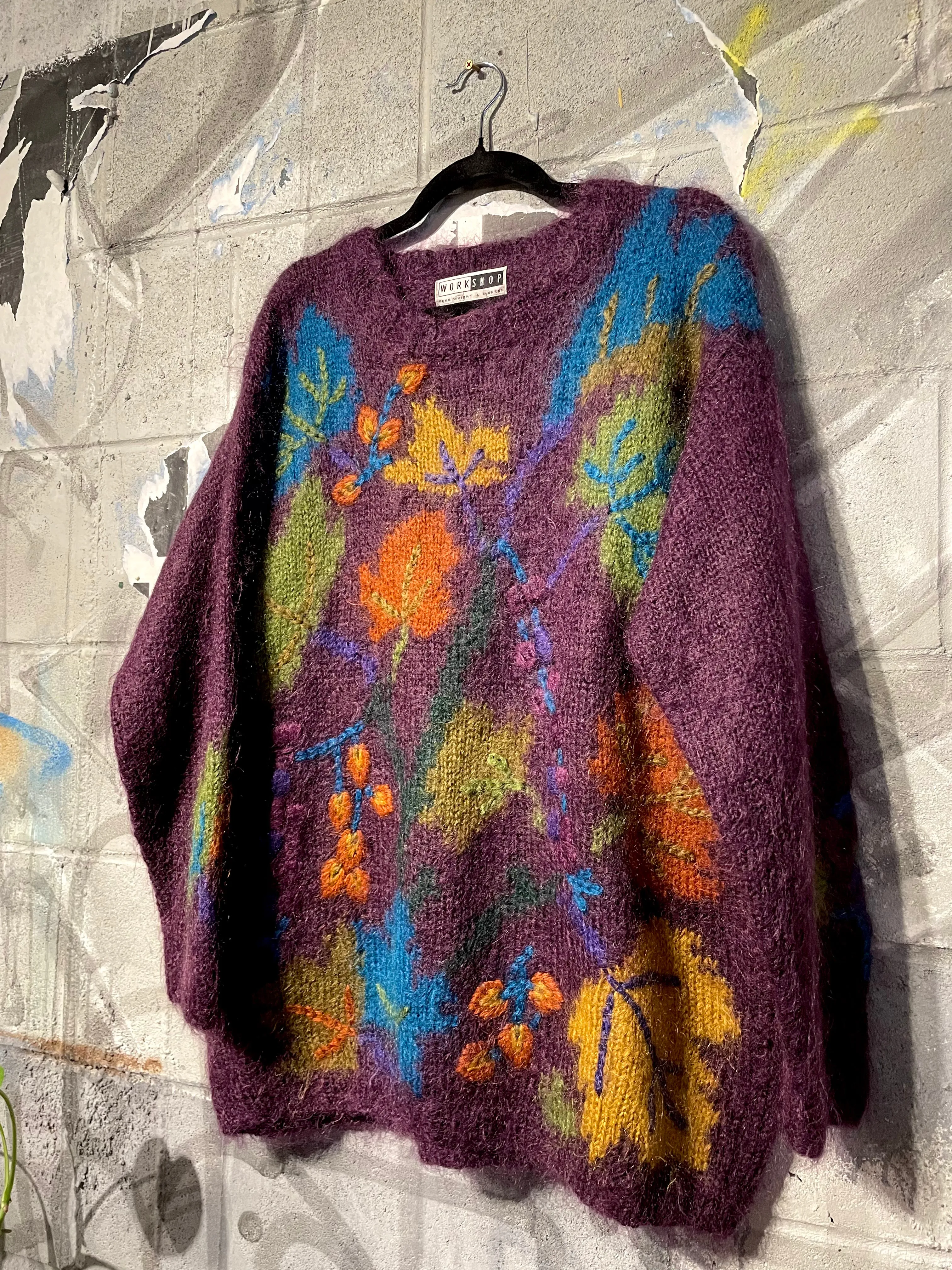 1980s Leafy Mohair Sweater