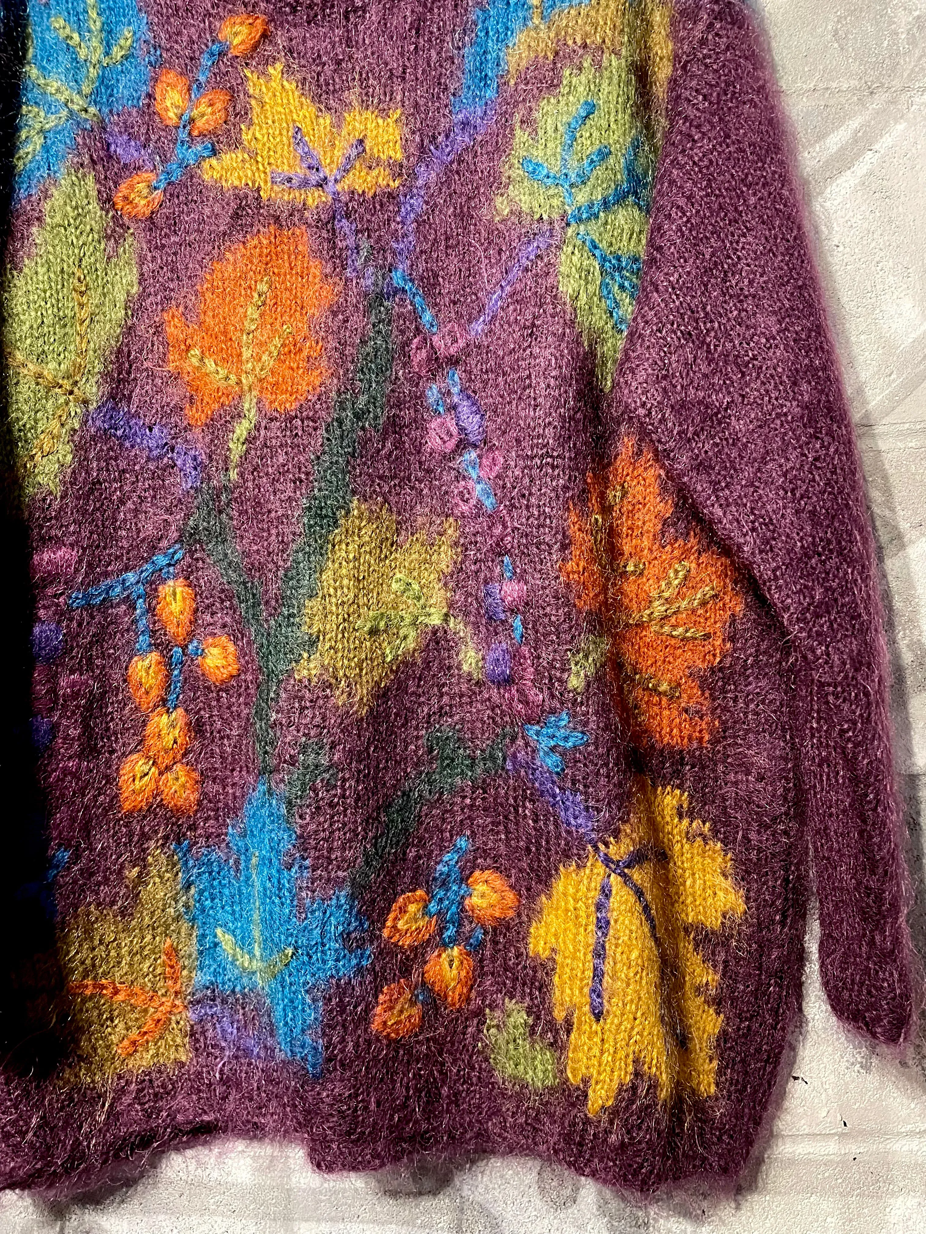1980s Leafy Mohair Sweater