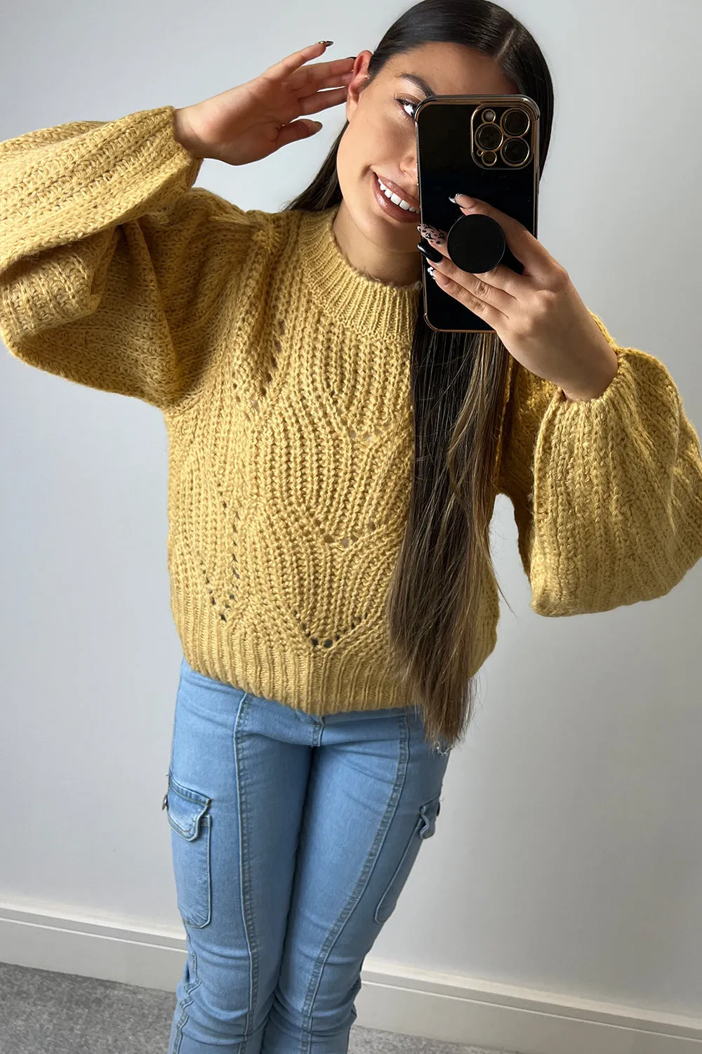 Brianna Camel Chunky Knit Jumper