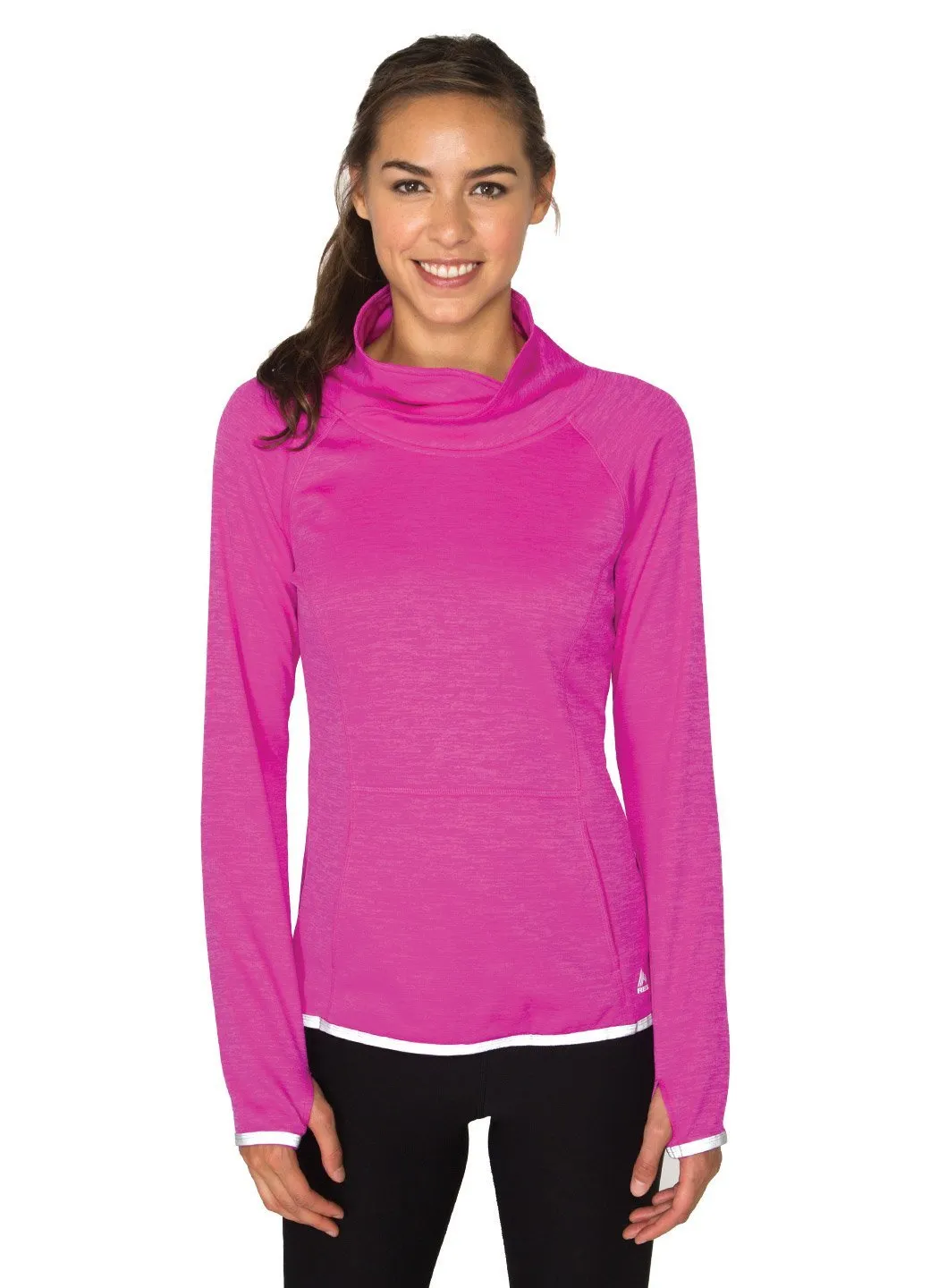 Brushed Back High Low Crossover Pullover with Reflective Trim