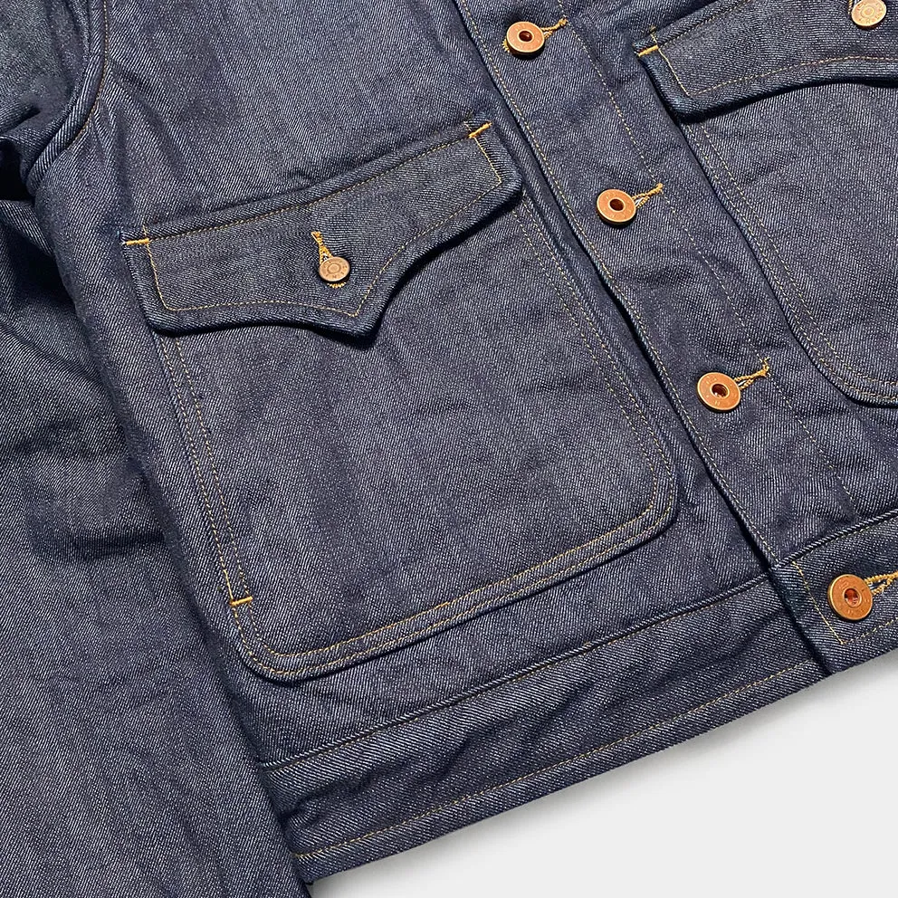 BZEN M.3139L NORTON REGULAR FIT VINTAGE INSPIRED 4 POCKET SHERPA LINED COMFORT STRETCH DENIM JACKET-12OZ-HRH INDIGO