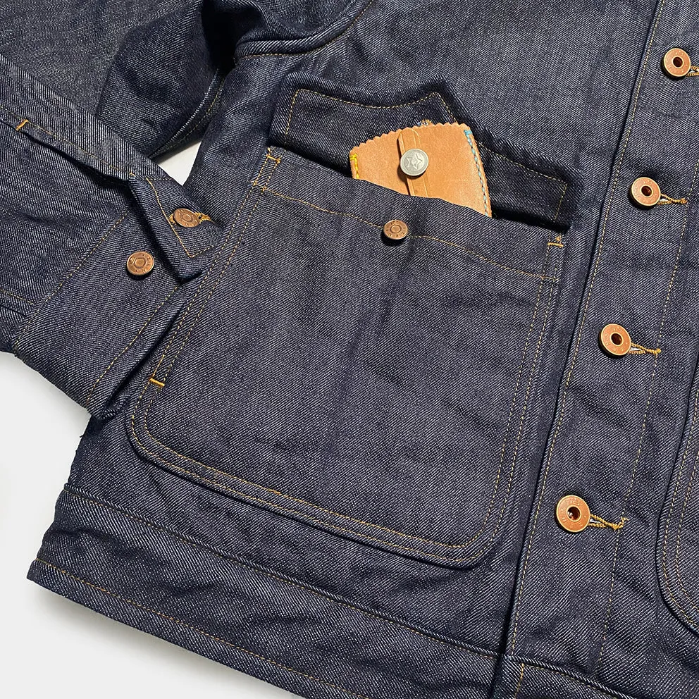 BZEN M.3139L NORTON REGULAR FIT VINTAGE INSPIRED 4 POCKET SHERPA LINED COMFORT STRETCH DENIM JACKET-12OZ-HRH INDIGO