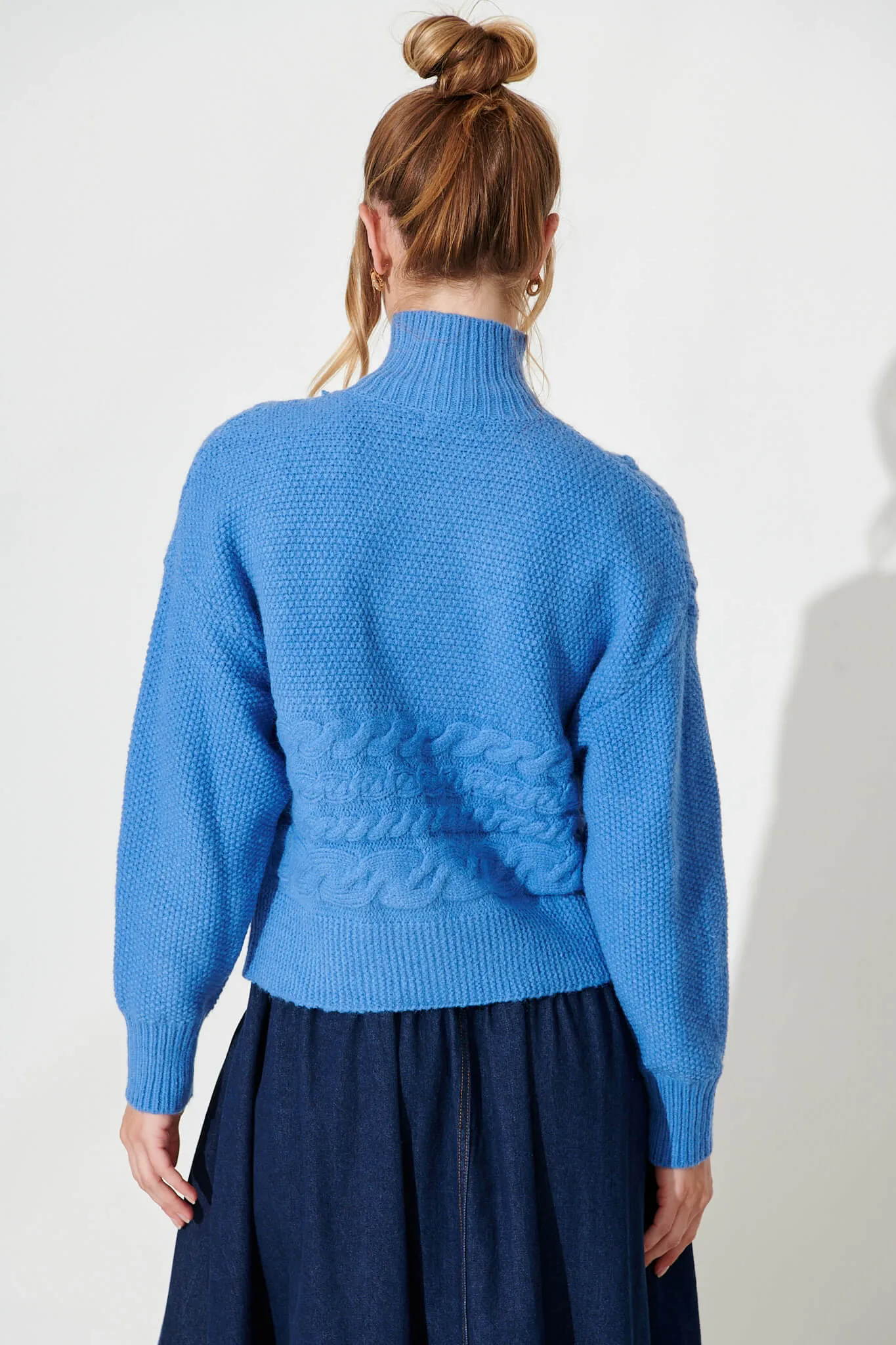 Carino Knit In Blue Wool Blend