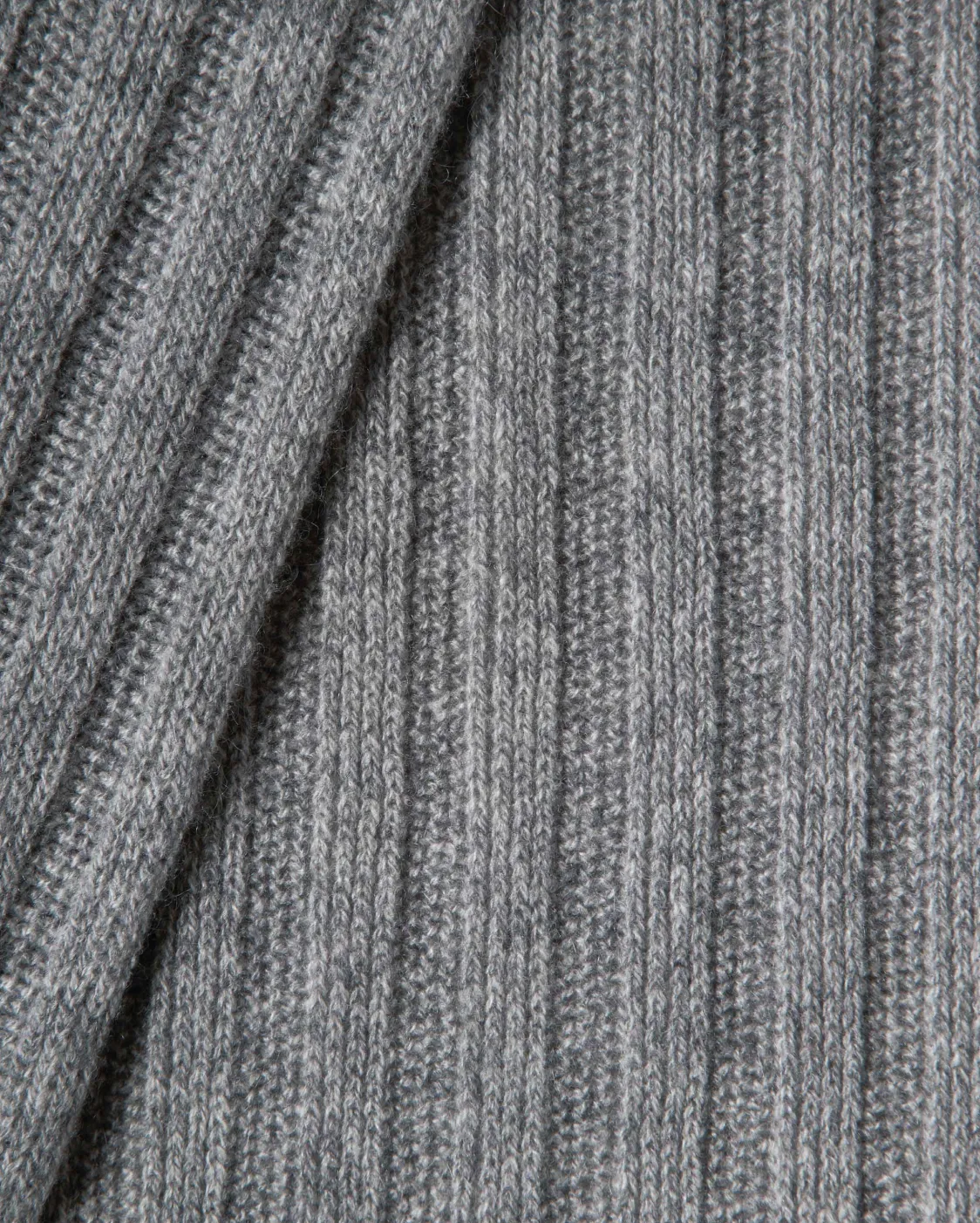 Cashmere & Wool Chunky Ribbed Scarf Black