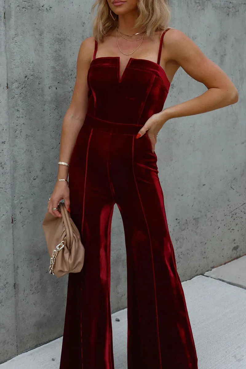 CHICMY- Sexy Elegant Spaghetti Strap Regular Jumpsuits(3 Colors)