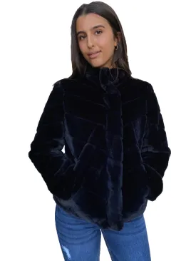 CiSono Chic Fur Bomber Jacket