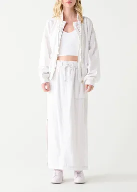 Contrast Stitch Midi Skirt