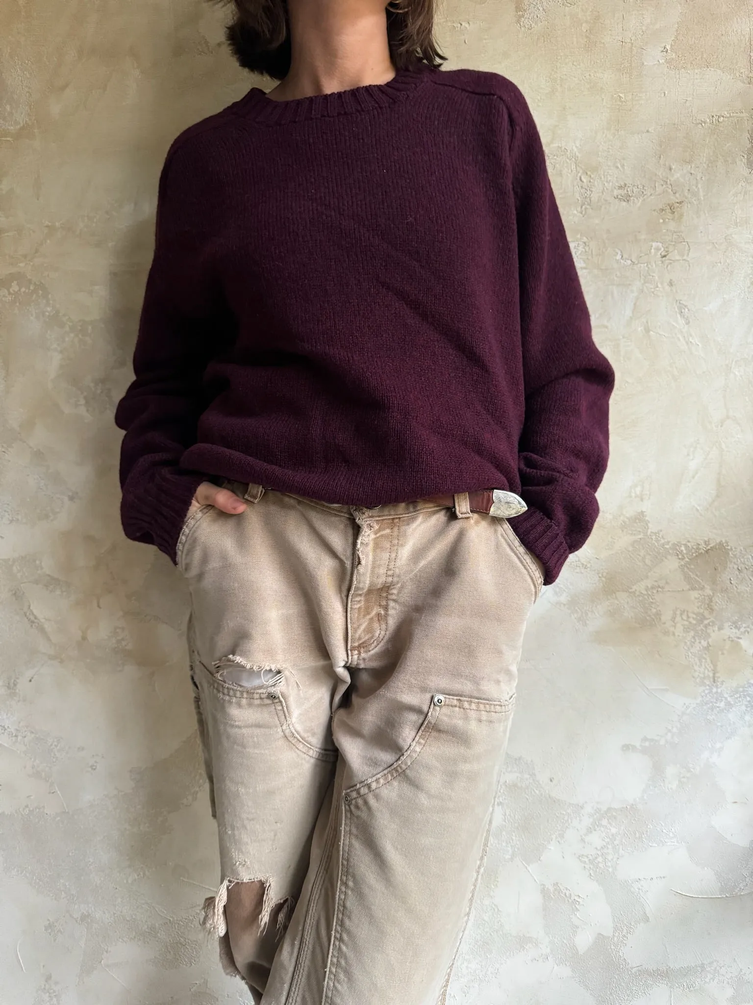 Eggplant Wool Sweater