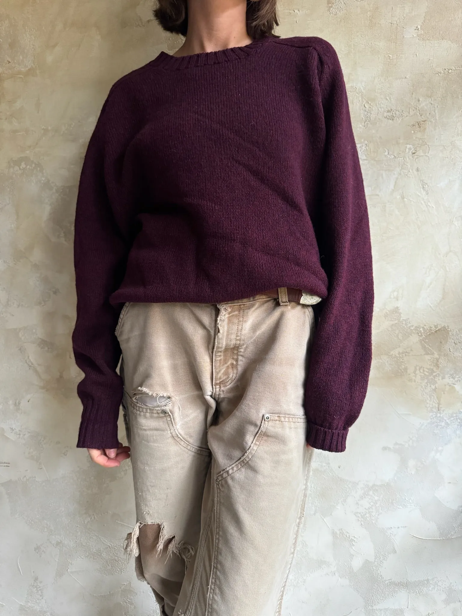 Eggplant Wool Sweater