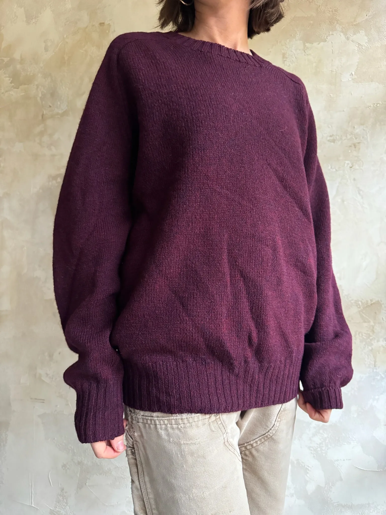 Eggplant Wool Sweater