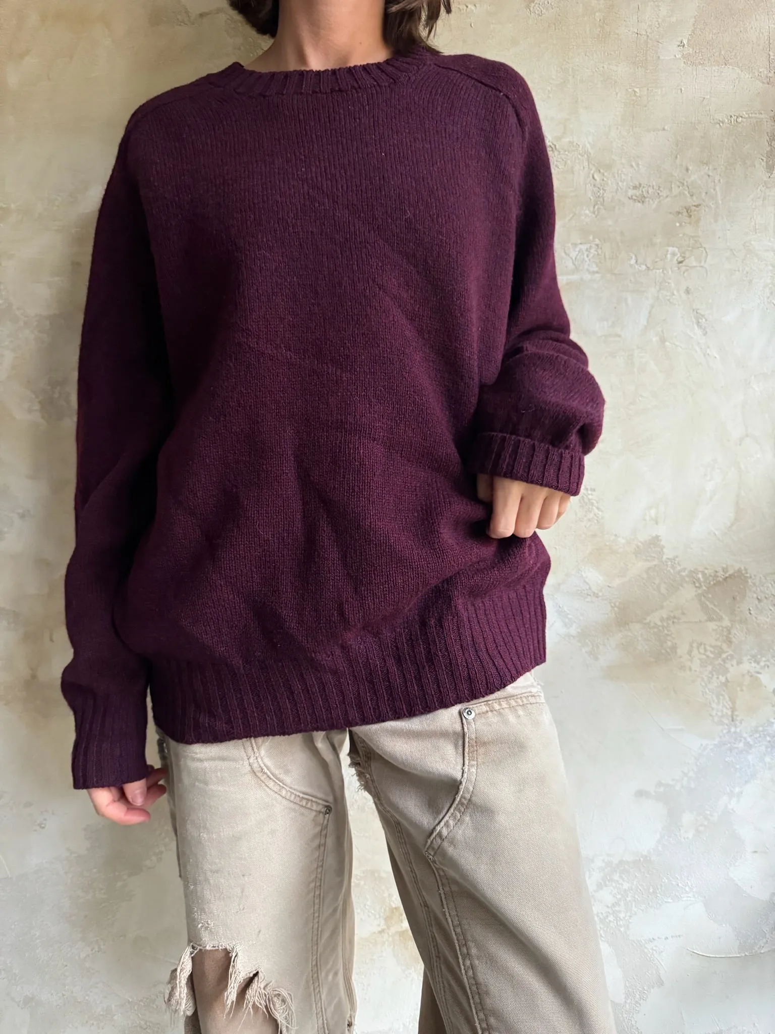 Eggplant Wool Sweater