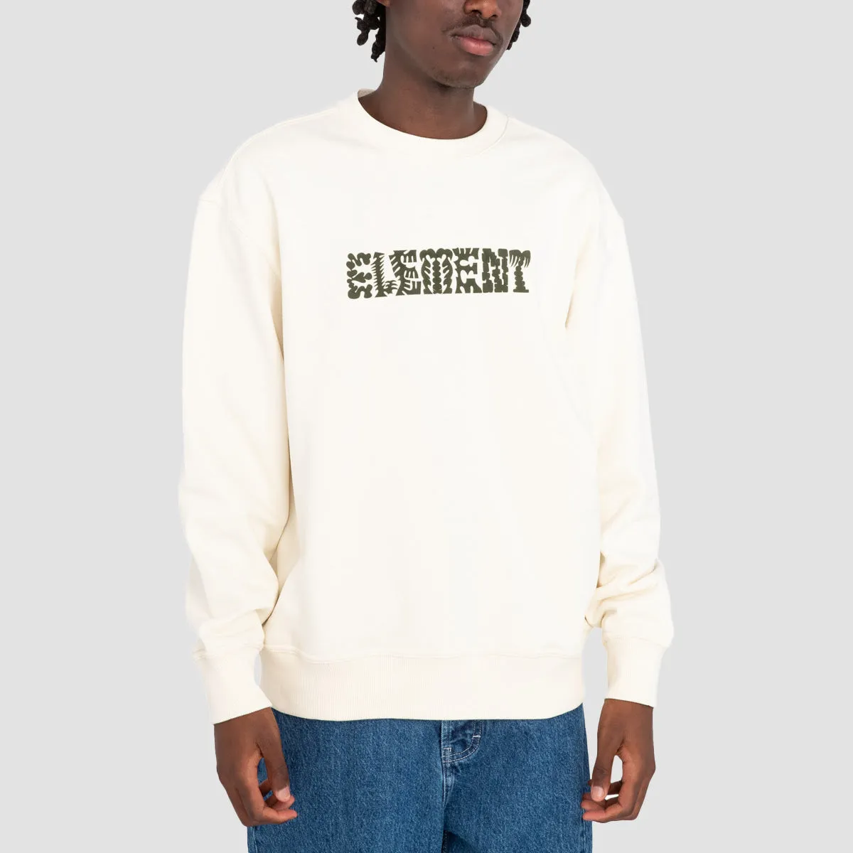 Element Cornell Cipher Crew Sweatshirt Egret