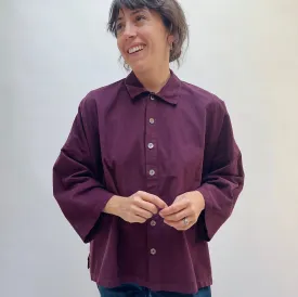 Eleven Stitch | Corduroy Big Shirt in Port