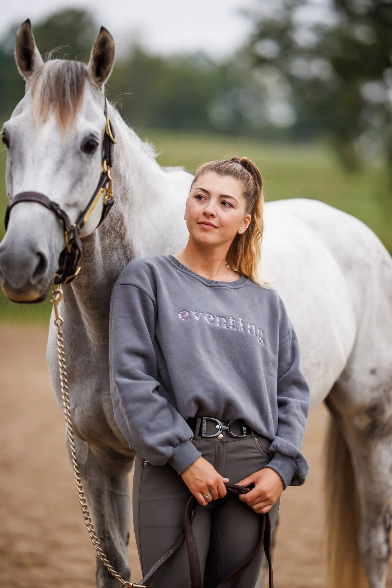 Ellany Grey "EVENTING" Sweatshirt - Purple