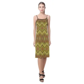 Fire Feather Yellow Alcestis Slip Dress