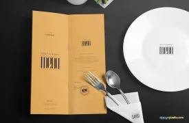 Free Sophisticated Menu Mockup