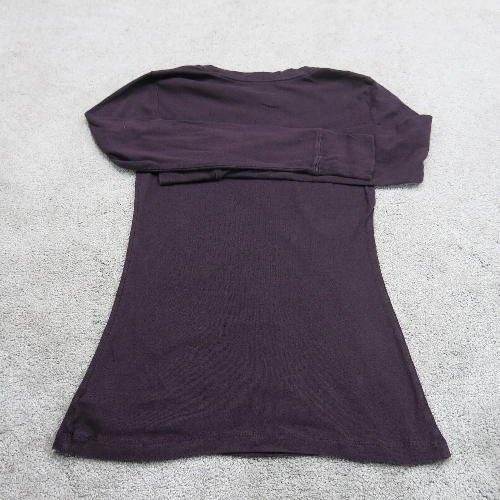 Gap Womens Super Soft Sweatshirt Top Fitted Long Sleeve Dark Purple Size Small