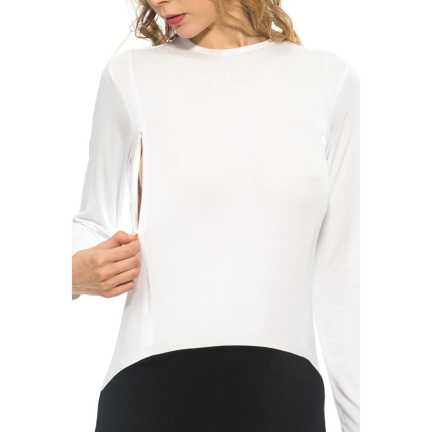 Gemsli Viscose Long Sleeve Nursing Shell Slip Fk315