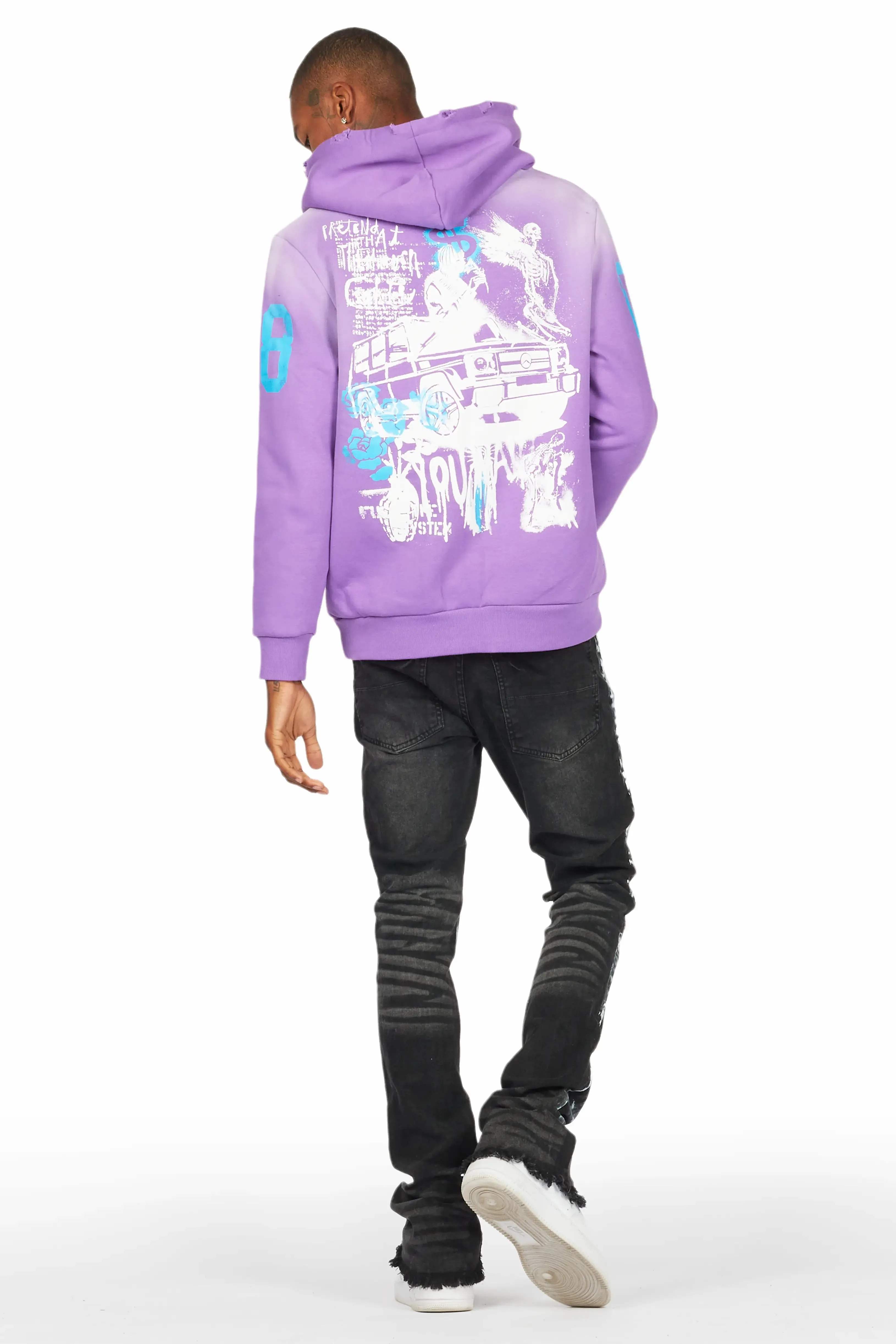 Grill Purple Graphic Hoodie