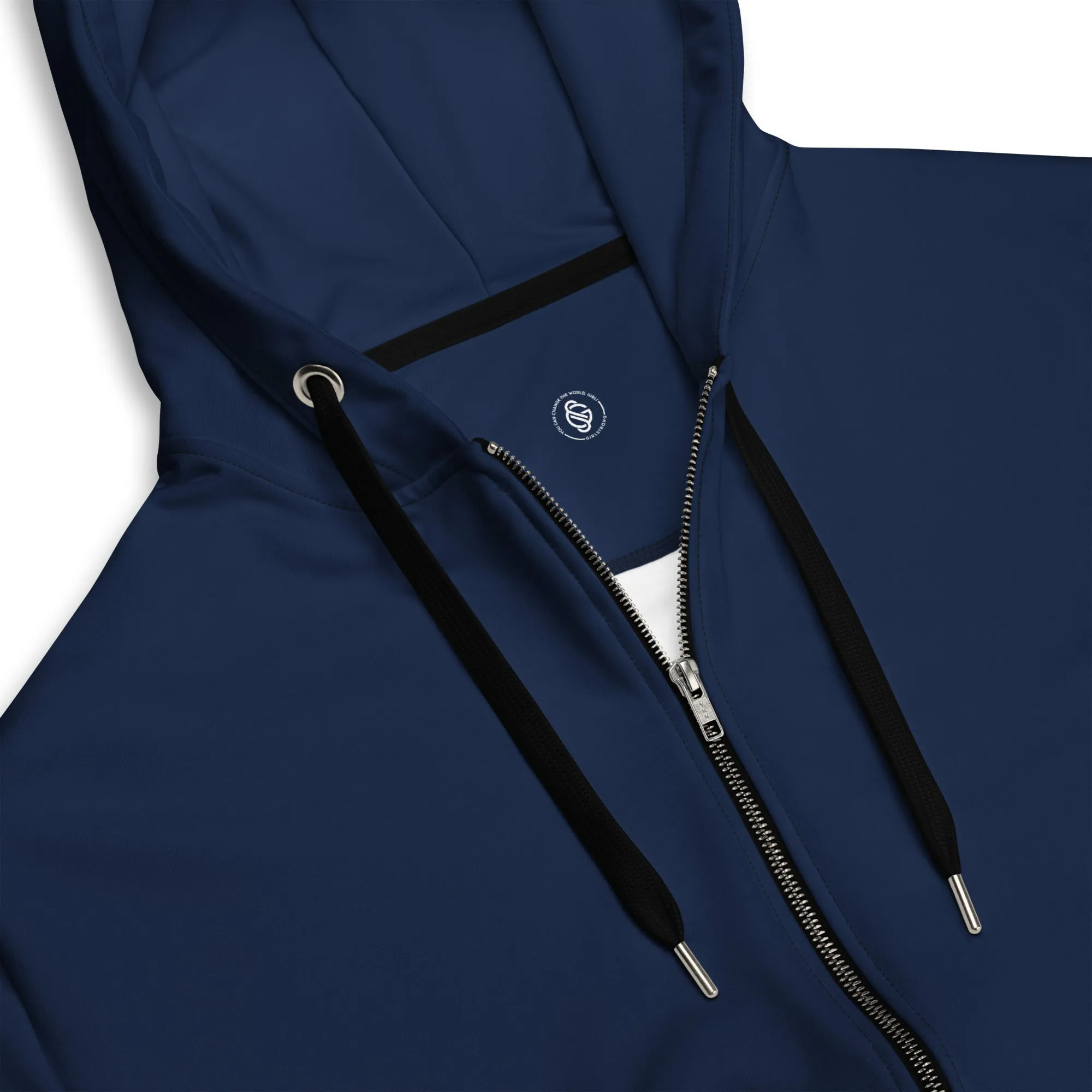 GS GRAPHIX ZIP HOODIE NAVY - THE FUTURE IS FEMALE