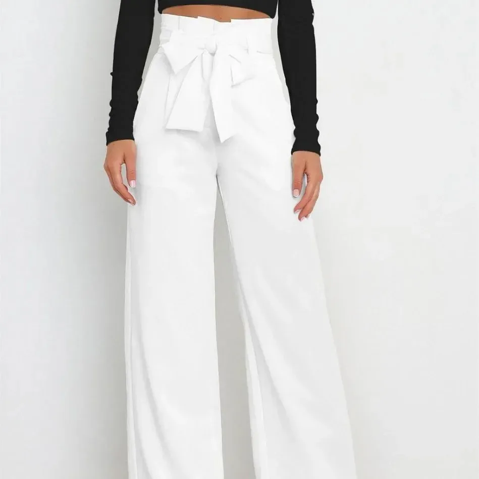 High Waist Belted Pants