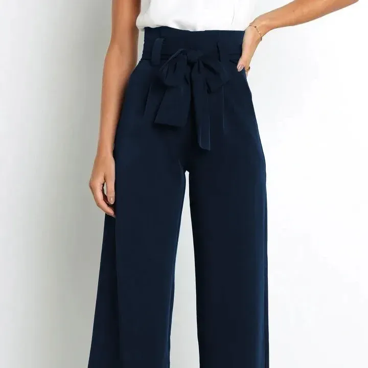 High Waist Belted Pants