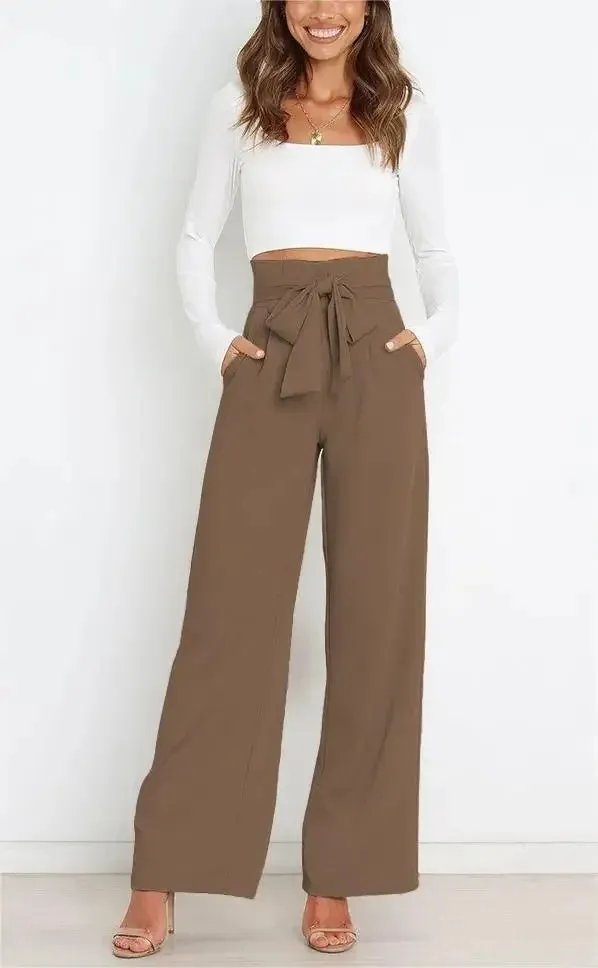 High Waist Belted Pants