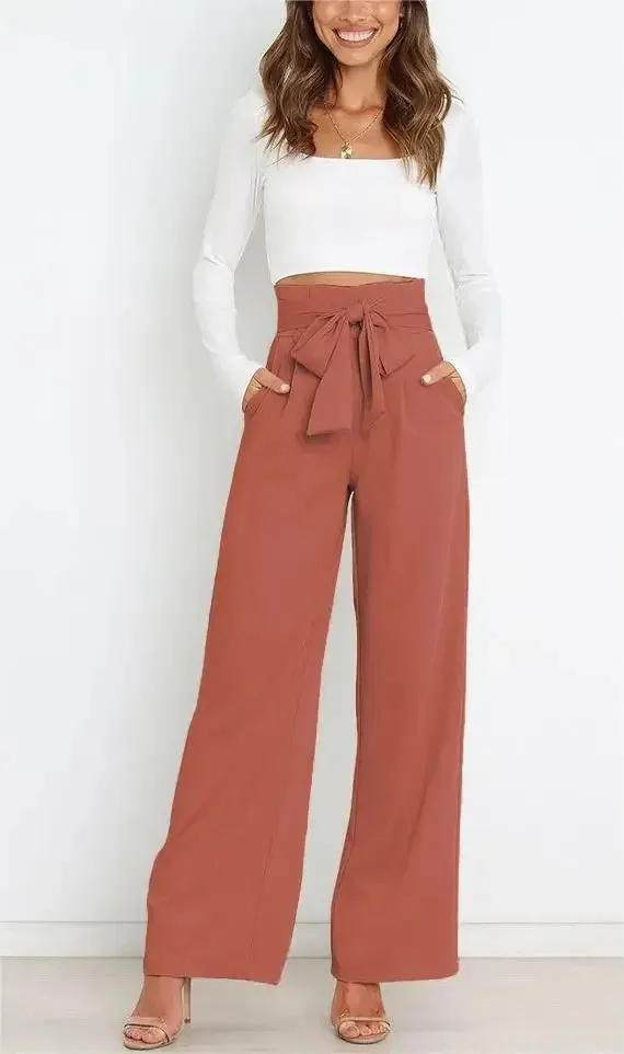 High Waist Belted Pants