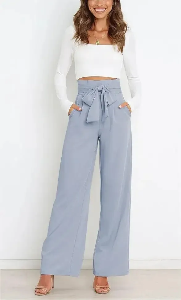 High Waist Belted Pants