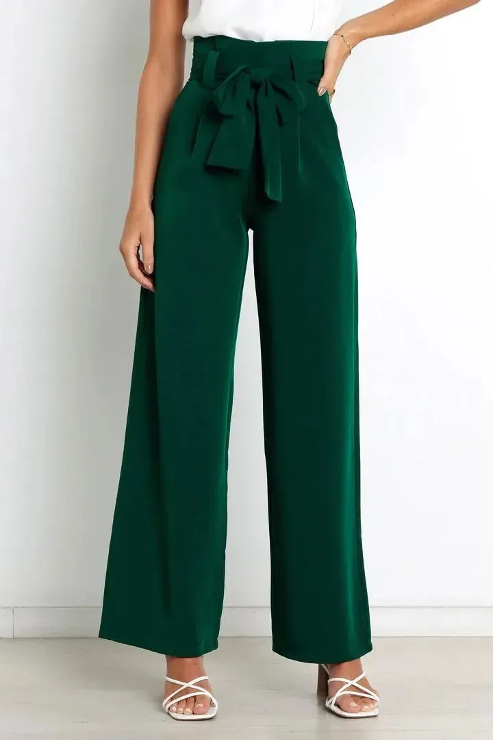 High Waist Belted Pants