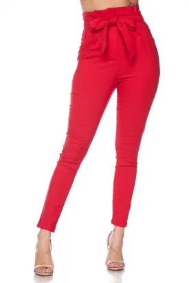 High Waist Belted Pants