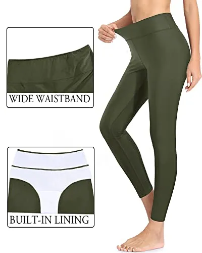 High Waisted Swimsuit Pants for Women UPF 50  Swimming Leggings