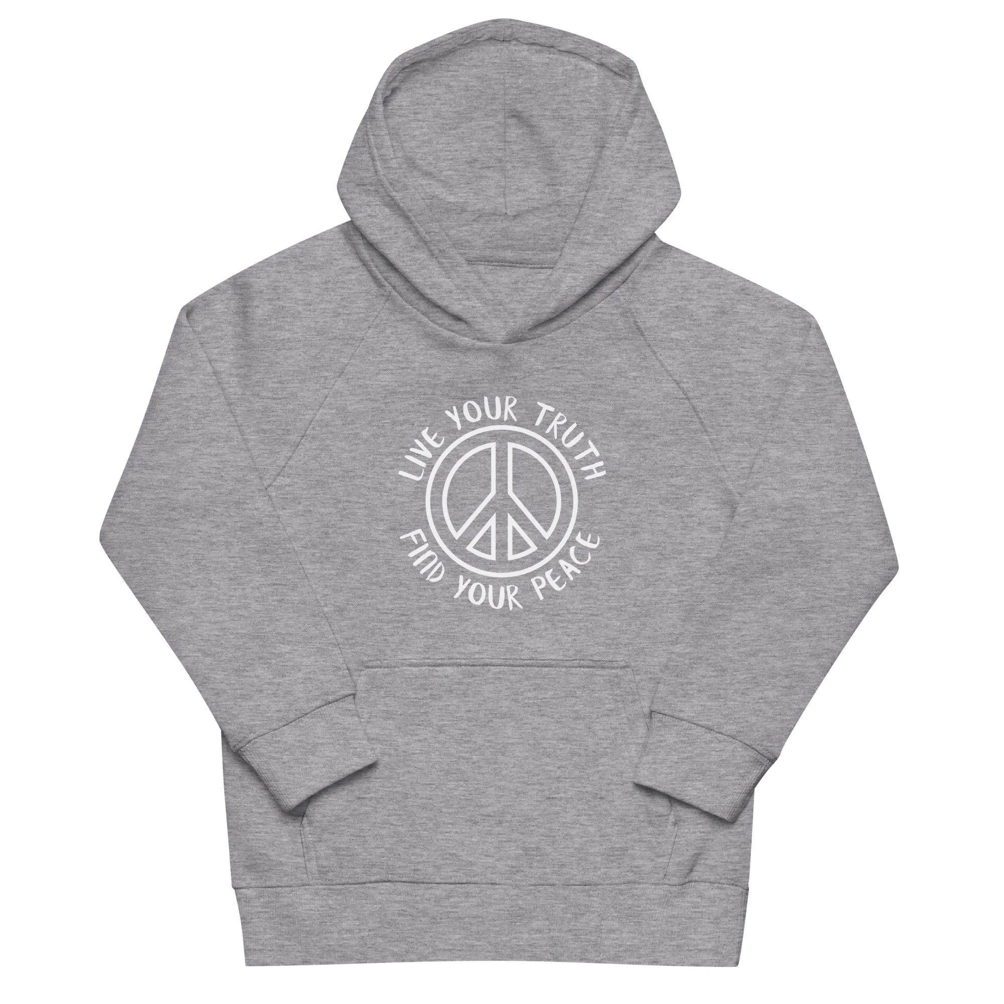 Live Your Truth, Find Your Peace Kids eco hoodie