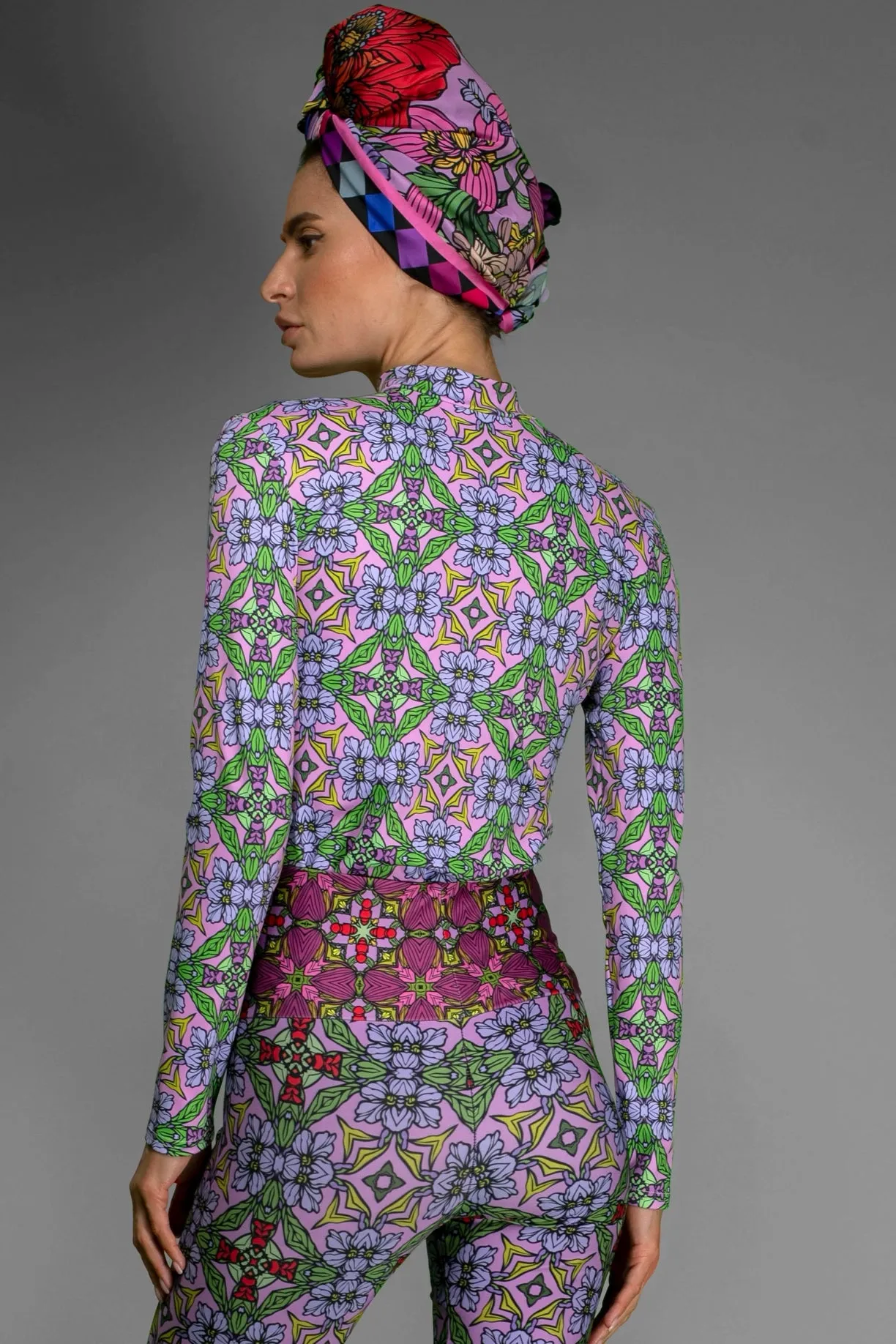 Long Soft Stretchy Stylish Deco Purple Slim Fit Turtleneck