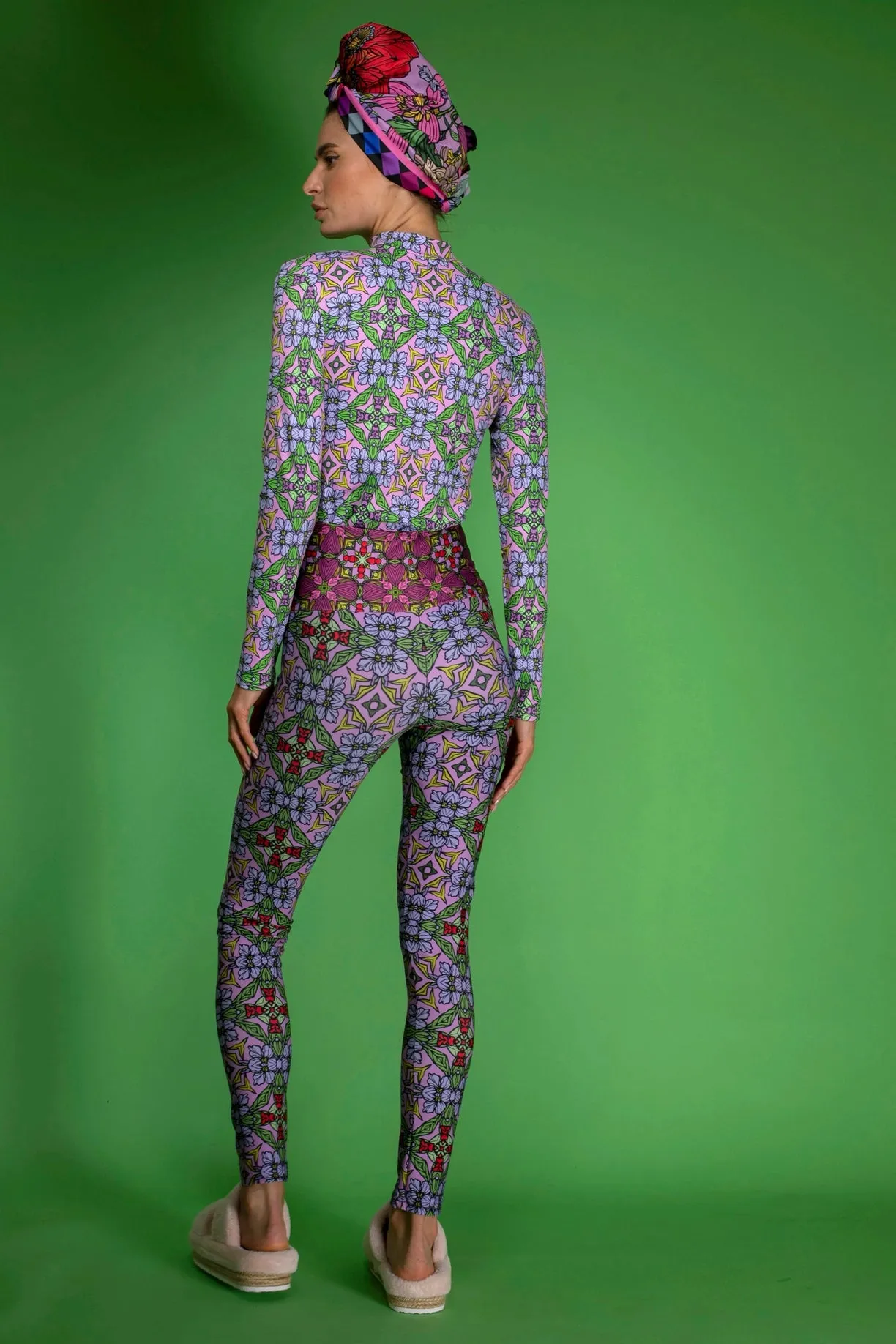 Long Soft Stretchy Stylish Deco Purple Slim Fit Turtleneck