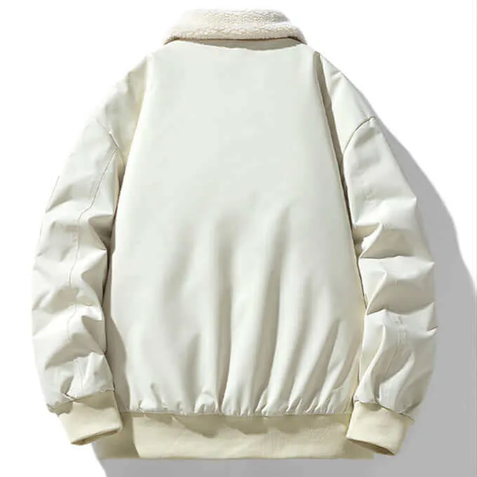 Men's Winter Jacket with Luxury Sherpa Collar and Quilted Lining