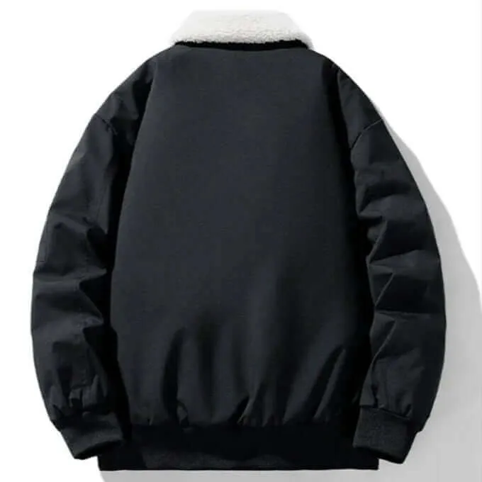 Men's Winter Jacket with Luxury Sherpa Collar and Quilted Lining