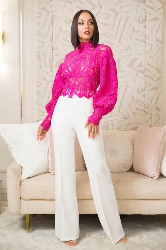 MIMI HIGH WAISTED PANT- LILAC