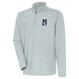 Northwestern Wildcats Men's Antigua Grey N-Cat Quarter-Zip