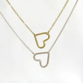 Outline Heart Necklace
