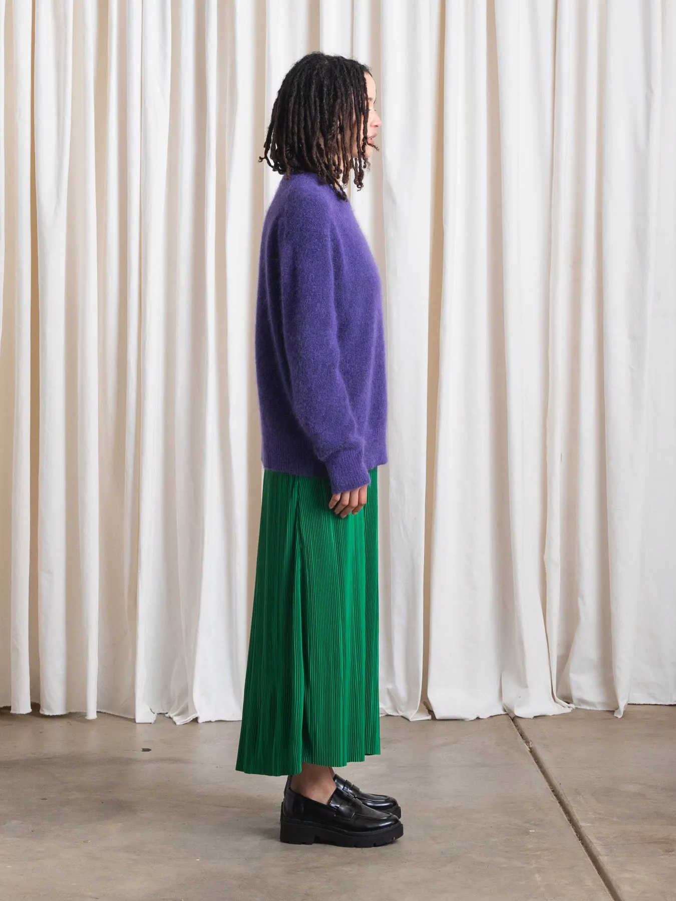 OVERSIZED MOHAIR PULLOVER - PURPLE