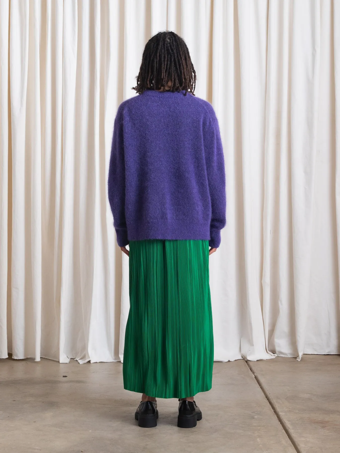 OVERSIZED MOHAIR PULLOVER - PURPLE