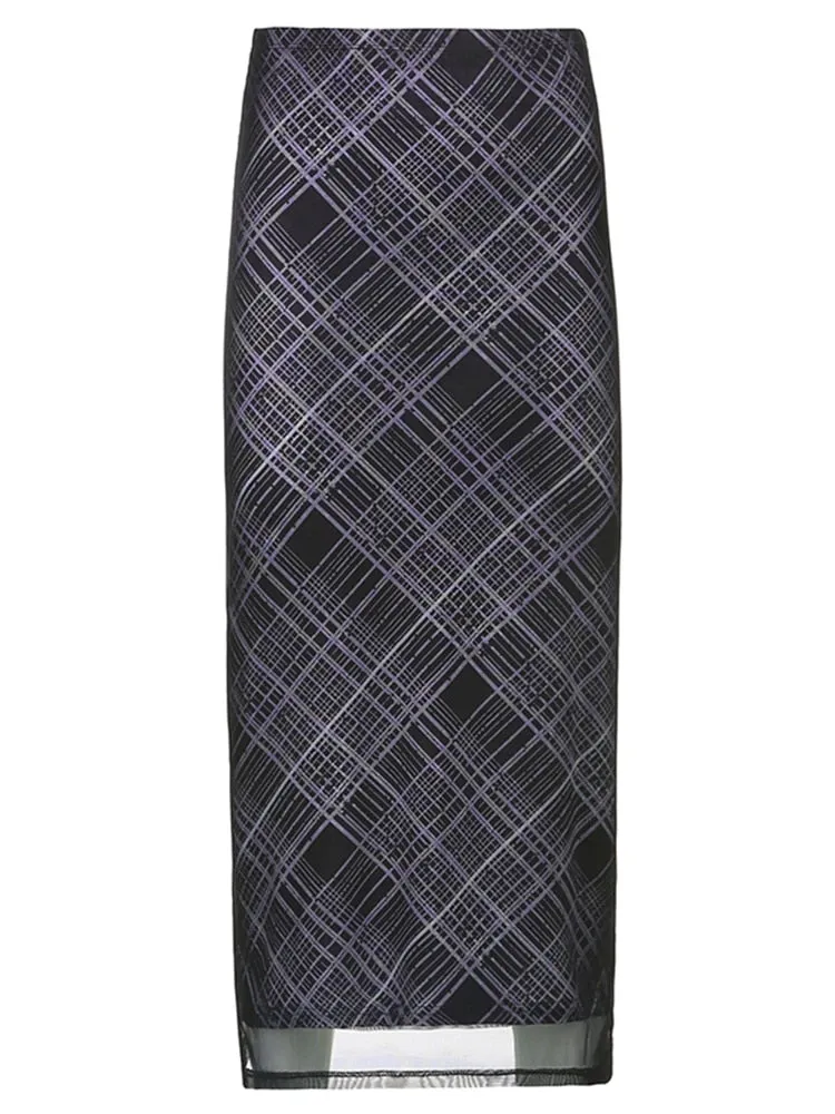 Printed Elegant Midi Skirt