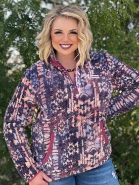 Purple Aztec Fleece Pullover by Hooey