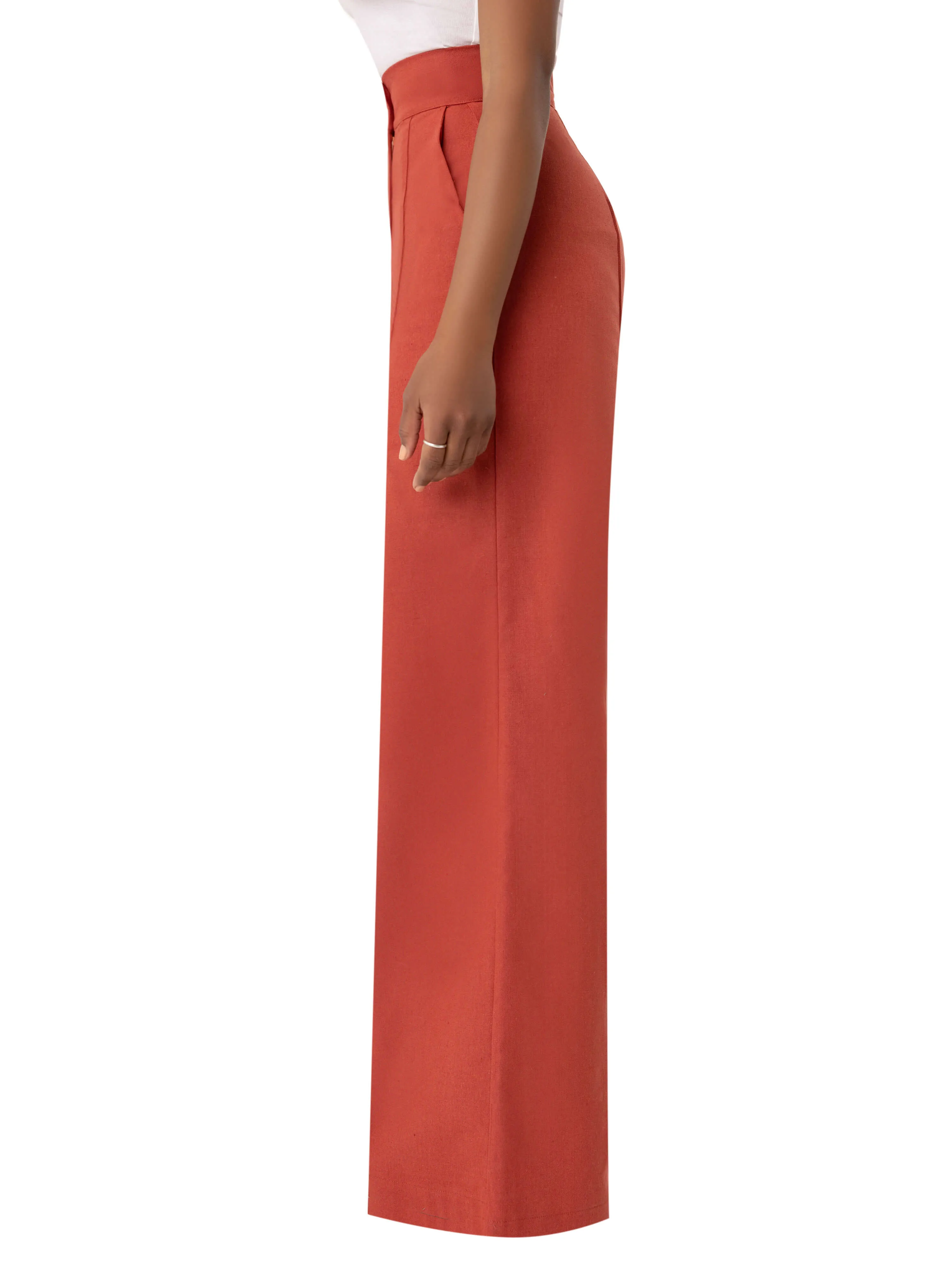 "Addie" Rust High Waist Pants