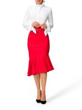 "Selena" White Dress Shirt