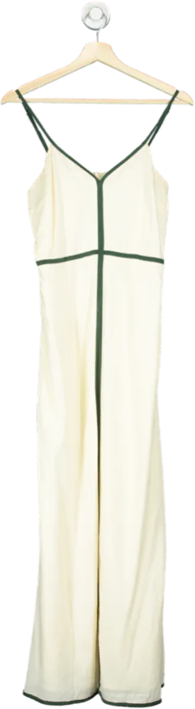 Sancia Cream Tori V-Neck Maxi Dress  UK S