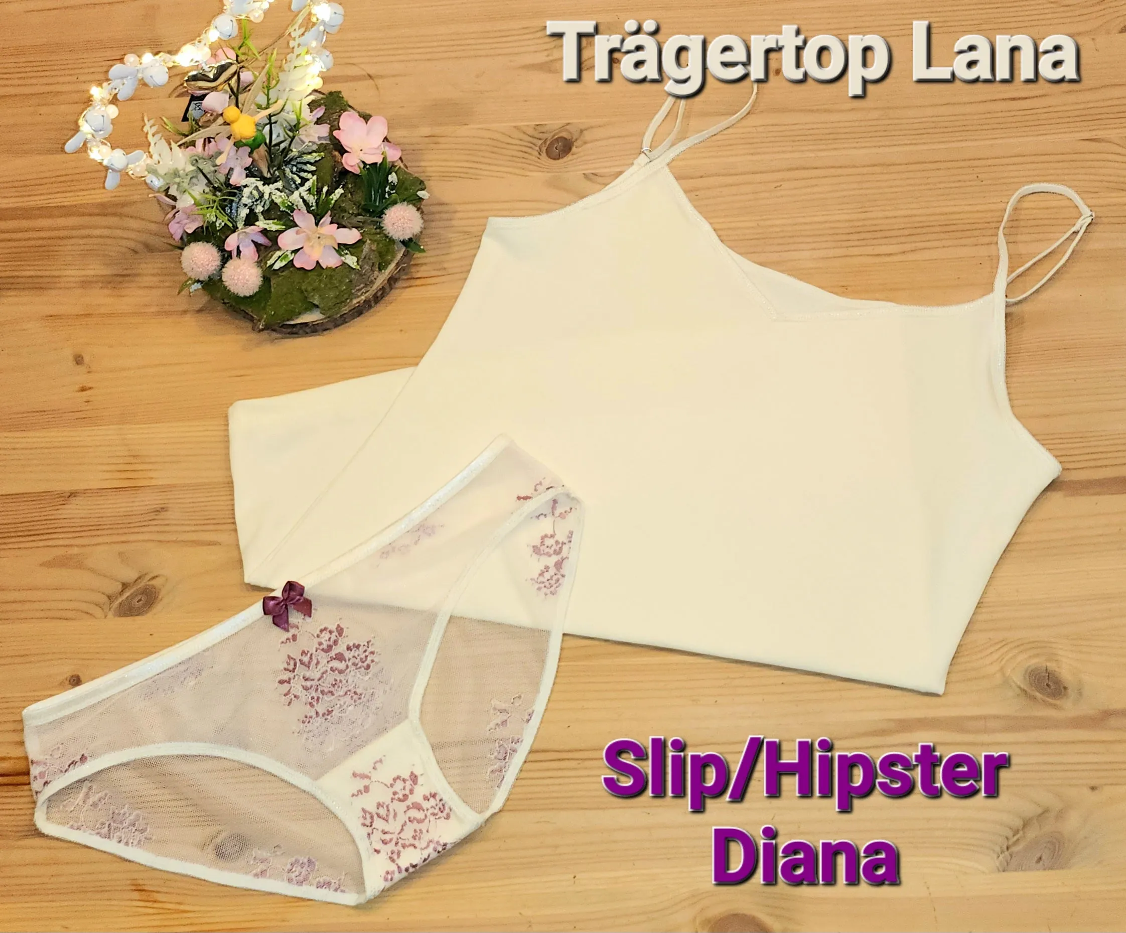 Schnittmuster von Lingeriememade Slip Diana Gr. 32 - 52, deutsch / german. PDF E-Book Slip/ Damenhöschen Nähen mit 9 Variationen. IDsmx3